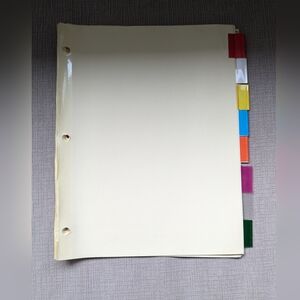 Colourful Tab Dividers